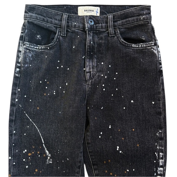 EUC Baldwin BLDWN Black Paint
Splatter Karlie High Rise Crop Skinny Jeans 25 - Picture 3 of 10